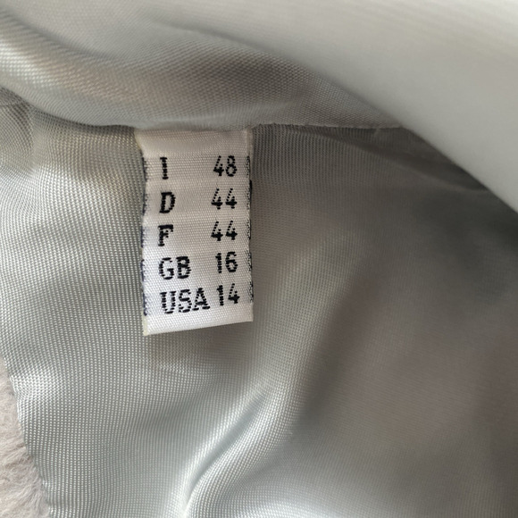 Future Ozbek Jacket Blazer Three button Faux Fur Gray Long Sleeve Notch 14 XL - Picture 9 of 10